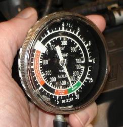 engine intake vacuum gauge reading