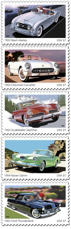 sports car stamps