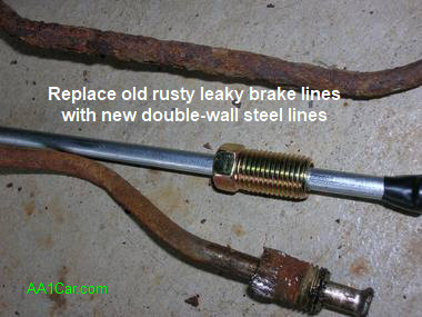 rusty steel brake lines